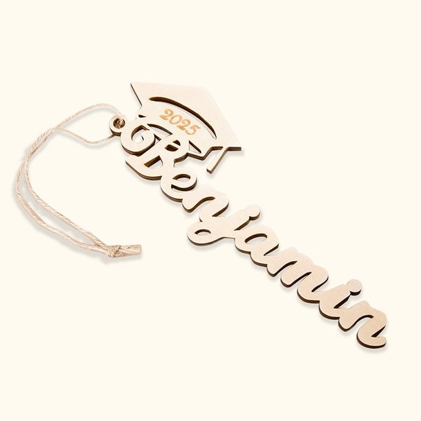 Wood Graduation Decoration Name Tag