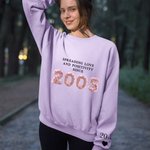 Personalisierte Geburtsjahr Rosen Federn Sukkulenten Design T-shirt Sweatshirt mit Namen Geburtstag Geschenk für Freunde und Familien