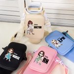 Personalisierte Cartoon medizinischen Charakter Name Wasserflasche Tragetasche mit abnehmbaren Beutel und verstellbaren Riemen Anerkennung Geschenk für Krankenschwester Arzt
