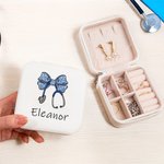 Personalizado arco estetoscopio portátil de cuero caja de joyería con el nombre de viaje esencial Apreciación regalo de graduación para el personal médico estudiante