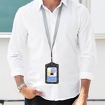 Personalisierte Lehrmittel Blume Cartoon Charakter Leder ID Badge Holder mit Namen und Lanyard Büro zurück zu Schule Lehrer Tag Geschenk für Lehrer