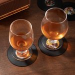 Personalized Set of 2 Classic Vinyl Record Design Coaster with Photo Home Decor Birthday Gift for Vinyl Lovers