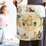 Personalized Classic Winnie the Pooh Collapsible Waterproof Laundry Storage Basket with Name and Handle Birthday Gift for Boys Girls