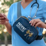 Personalized Bow Stethoscope Name Waterproof Crossbody Waist Bag with Adjustable Strap Graduation Gift for Medical Student Staff