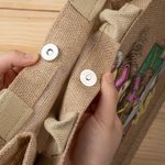 Personalisierte Herz Brille Hochland Kuh Jute Tragetasche mit Namen Reisen Zubehör Tote Bag Lehrertag Geburtstag Geschenk für Damen Lehrer