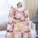 Gepersonaliseerde Schattige Maan Ster Olifanten Zachte Deken met Meerdere Namen Kamer Decor Eerste Moederdag Baby Shower Gift voor Baby Jongens Meisjes