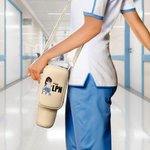 Personalisierte Cartoon medizinischen Charakter Name Wasserflasche Tragetasche mit abnehmbaren Beutel und verstellbaren Riemen Anerkennung Geschenk für Krankenschwester Arzt