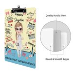 Gepersonaliseerd Cartoon Verpleegkundige Arts Klembord met Naam Afstuderen Waardering Gift voor Medisch Personeel