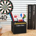 Imprimé 3D personnalisé Modèle d'amplificateur de guitare Support de pics de guitare Support de fléchettes avec nom Cadeau d'anniversaire pour les joueurs de guitare Amoureux des fléchettes