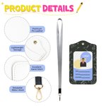 Personalisierte Lehrmittel Blume Cartoon Charakter Leder ID Badge Holder mit Namen und Lanyard Büro zurück zu Schule Lehrer Tag Geschenk für Lehrer