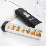 Personalised Cartoon Character Birth Flower Push-pull Food-grade Weekly Pill Organizer Box with Name Get Well Soon Birthday Gift for Family Friends