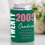 Personalisierte Name Alter Jahr Textkombination Bier kann Kühler Hülse Satz von 12 Urlaub Geburtstag Party Geschenk für Familie Freunde