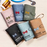 Personalized Medical Bow Stethoscope PU Leather Tri-folded Wristlet Wallet with Name and Card Holder Appreciation Gift for Nurse Doctor Medical Staff