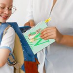 Personalised Multicolour Peter Rabbit A5 Spiral Notebook and Bunny Pen Set with Initial and Name Recording Accessories Easter Birthday Gift for Kids