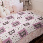Personnalisé Paw Print Heart Bone Ball Multicolor Initial Plaid Soft Dog Cat Pet Blanket with Name Home Decor Birthday Gift for Pet Owners