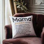 Funda de Almohada Personalizada Cinco Estrellas con Nombre Día de la Madre Decoración del Hogar Regalo de Cumpleaños para Mamá