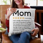 Funda de Almohada Personalizada Cinco Estrellas con Nombre Día de la Madre Decoración del Hogar Regalo de Cumpleaños para Mamá