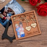 Cadre en bois avec support Décoration de bureau Cadeau d'anniversaire de Saint-Valentin pour les couples