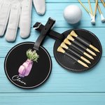 Sac de rangement pour tees de golf avec nom Anniversaire Accessoires de golf Cadeau pour joueurs de golf