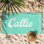 Gepersonaliseerde Multicolor Gettin' My Bronze On Oversized Sneldrogende Strandhanddoek met Naam Strand Zwembadfeest Verjaardagscadeau voor Familie Vrienden