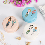 Personalisierte Bogen Stethoskop Geburt Blume Cartoon Charakter Lederschmuck Box mit Namen Wertschätzung Geburtstagsgeschenk für Krankenschwester Arzt medizinisches Personal