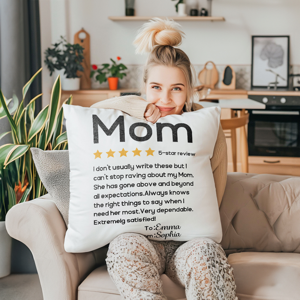 Housse de coussin personnalisée avec nom pour la fête des mères Cadeau d'anniversaire pour maman