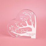 Targa a cuore in acrilico con nomi e testi incisi Decorazione per la casa Regalo di compleanno per i nonni Mamma