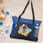 Personalisierte Cartoon Beach Character Oxford Tote Bag mit Namen Reise Essentials Geburtstag Geschenk für Frauen