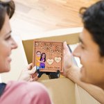 Cadre en bois avec support Décoration de bureau Cadeau d'anniversaire de Saint-Valentin pour les couples