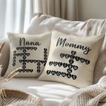 Gepersonaliseerde Grandkids Make Life More Grand Kruiswoordraadsel Zacht Kussenovertrek met Namen Moederdag Vaderdag Cadeau voor Mama Grootouders