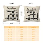 Gepersonaliseerde Grandkids Make Life More Grand Kruiswoordraadsel Zacht Kussenovertrek met Namen Moederdag Vaderdag Cadeau voor Mama Grootouders