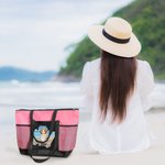 Personalisierte Cartoon Beach Character Oxford Tote Bag mit Namen Reise Essentials Geburtstag Geschenk für Frauen