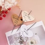 Personalisierte Let Love Sparkle Herzform Kraftpapier Wunderkerze Tag mit Namen und Datum Jahrestag Hochzeit senden weg Party Dekor Geschenk für Paar