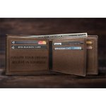 Portefeuille avec Empreinte de Pied Personnalisé avec Texte Cadeau d'Anniversaire Fête des Pères pour Homme Papa