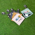 Bolsa de Golf Personalizada con Diseño de Flor de Nacimiento Toalla Portátil Super Absorbente con Nombre de Pelota de Golf con Tee y Clip Retráctil Regalo de Cumpleaños para Jugadores de Golf