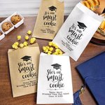 Gorro de Graduación Personalizado Smart Cookie Bolsas de Papel con Nombre Set de 20 Regalos de Fiesta de Graduación para la Clase de 2025 Graduados Seniors