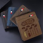 Portefeuille avec Empreinte de Pied Personnalisé avec Texte Cadeau d'Anniversaire Fête des Pères pour Homme Papa