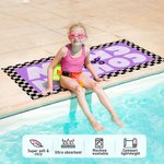 Personalisierte schwarz-weiß kariert Cousin Crew schnell trocknen überdimensioniert Strandtuch mit Namen Geburtstag Sommer Urlaub Party Geschenk für Familie Freunde