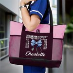 Personalisierte Bogen Stethoskop Positive Phrasen Zipper Tote Bag mit Namen und Mesh Pocket Geburtstag Anerkennung Geschenk für Krankenschwester Arzt medizinisches Personal