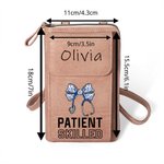Personalisierte Bogen Stethoskop Leder Crossbody Bag Brieftasche mit Namen und Kartenschlitze Geburtstag Anerkennung Geschenk für Ärzte Krankenschwestern medizinisches Personal