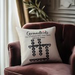 Gepersonaliseerde Grandkids Make Life More Grand Kruiswoordraadsel Zacht Kussenovertrek met Namen Moederdag Vaderdag Cadeau voor Mama Grootouders