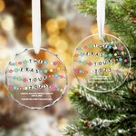 Personlig The Eras Tour 2025 Fan Ornament med låttitlar Datum Julgransdekor Konsert Keepsake Present för musikälskare