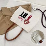 Personalized Cartoon Medical Character Canvas Tote Bag with Name and Occupation Shopping Accessory Birthday Gift for Nurse Doctor Medical Staff