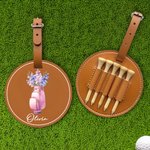 Sac de rangement pour tees de golf avec nom Anniversaire Accessoires de golf Cadeau pour joueurs de golf