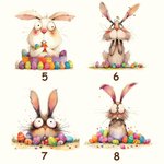 Personalised Quirky Easter Bunny Biscuit Tin Storage Box with Name Birthday Easter Party Gift for Kids