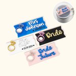 Henkilökohtainen akryyli 3D Glitter Ring Tulevaisuuden rouva nimilevy Tag Topper for Stanley Tumbler Accessory Häät vuosipäivä lahja vaimo Fiancee Morsian