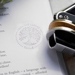 Personalised From The Library of Tree of Life Embosser Stamp Hand Held Embosser Set with Text Birthday Reading Gift for Book Lovers Bookworms