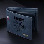 Henkilökohtainen 1-12 Fists Bump Nahka lompakko kaiverrettu nimet Isänpäivä Syntymäpäivä lahja isälle isoisä isoisä