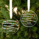 Personlig The Eras Tour 2025 Fan Ornament med låttitlar Datum Julgransdekor Konsert Keepsake Present för musikälskare