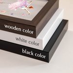 Personalized Ballet Girl Wooden Shadow Box Photo Frame Competition Pin Storage with Name and Birth Flower Birthday Gift for Ballerina